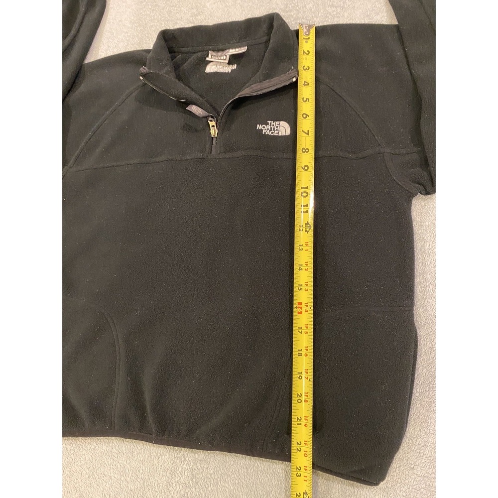 The Northface Face Boys Black 1/4 Zip Fleece Pullover Jacket Size Large L - Picture 3 of 7